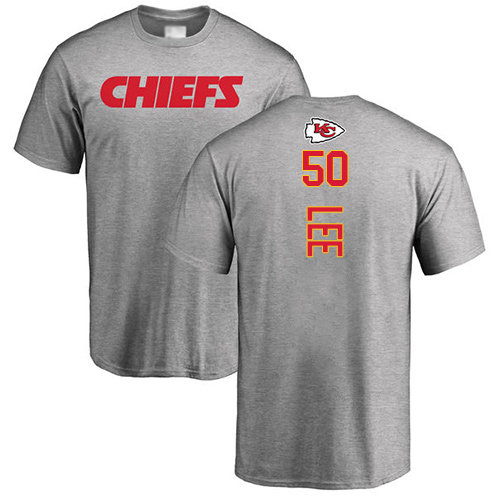 Men Kansas City Chiefs #50 Lee Darron Ash Backer NFL T Shirt->women nfl jersey->Women Jersey